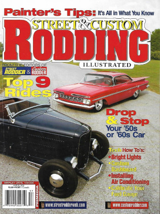 STREET & CUSTOM RODDING ILLUSTRATED 20JUNE - DROP & STOP '50's or 60's, DASHBOARD